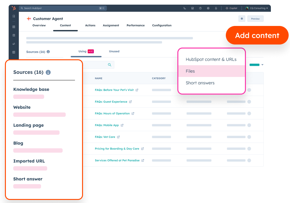 Customer Agent Platform View