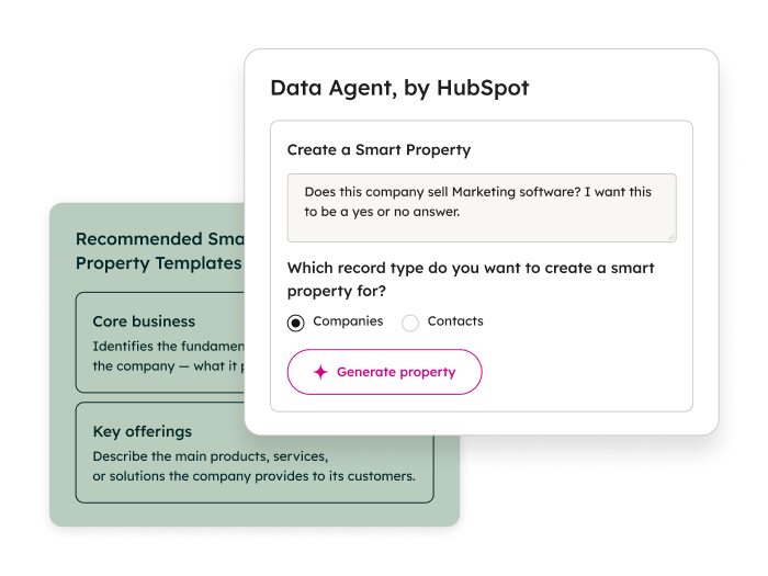 simplified product screenshot of data agent 