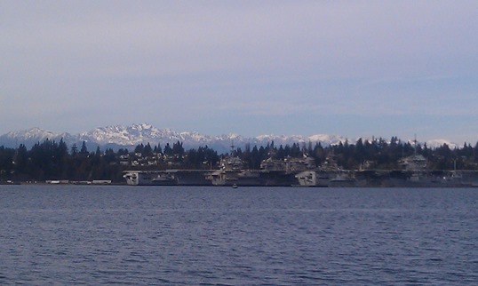 In Port Orchard Looking At The Olympics